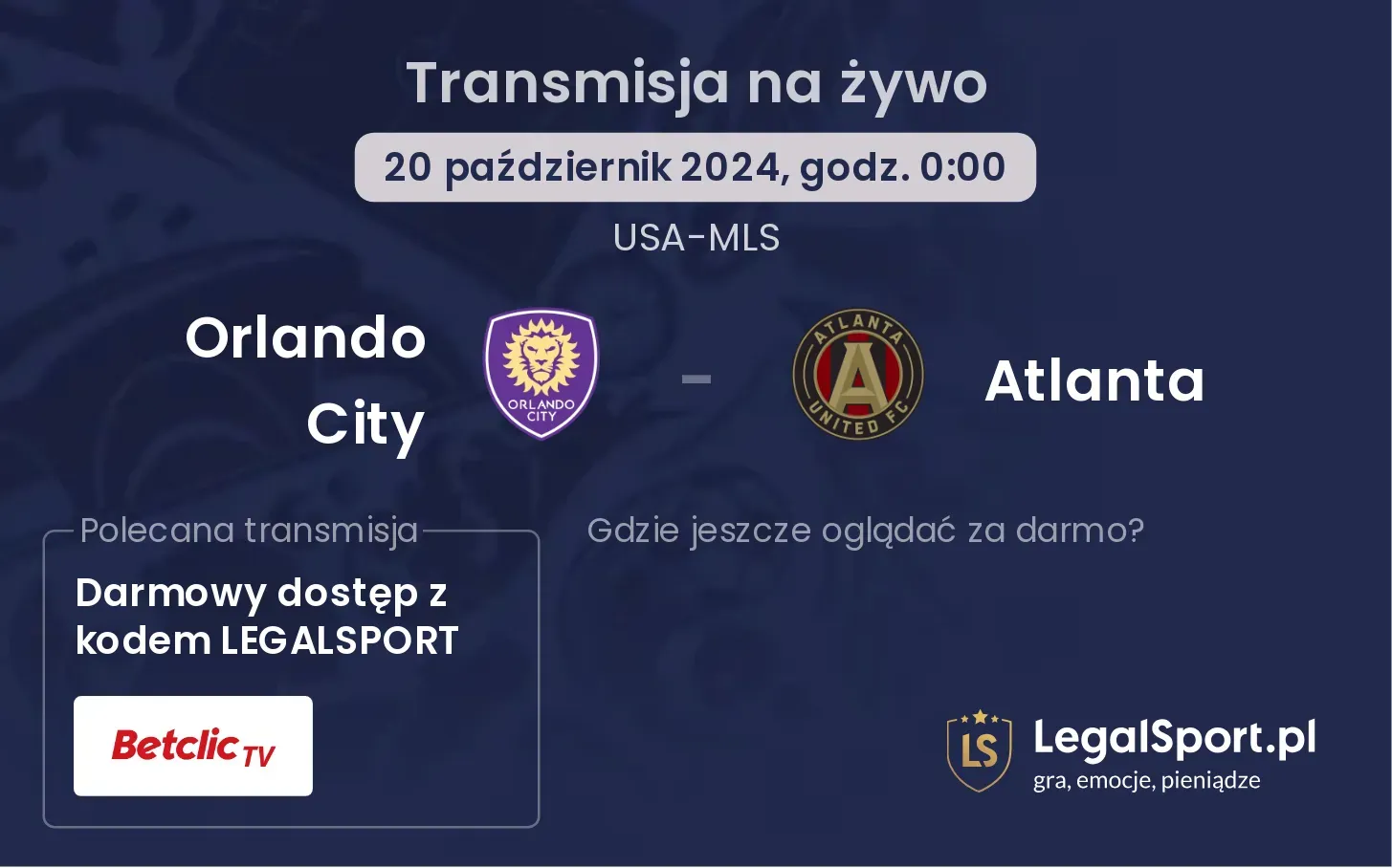 Orlando City - Atlanta transmisja na żywo