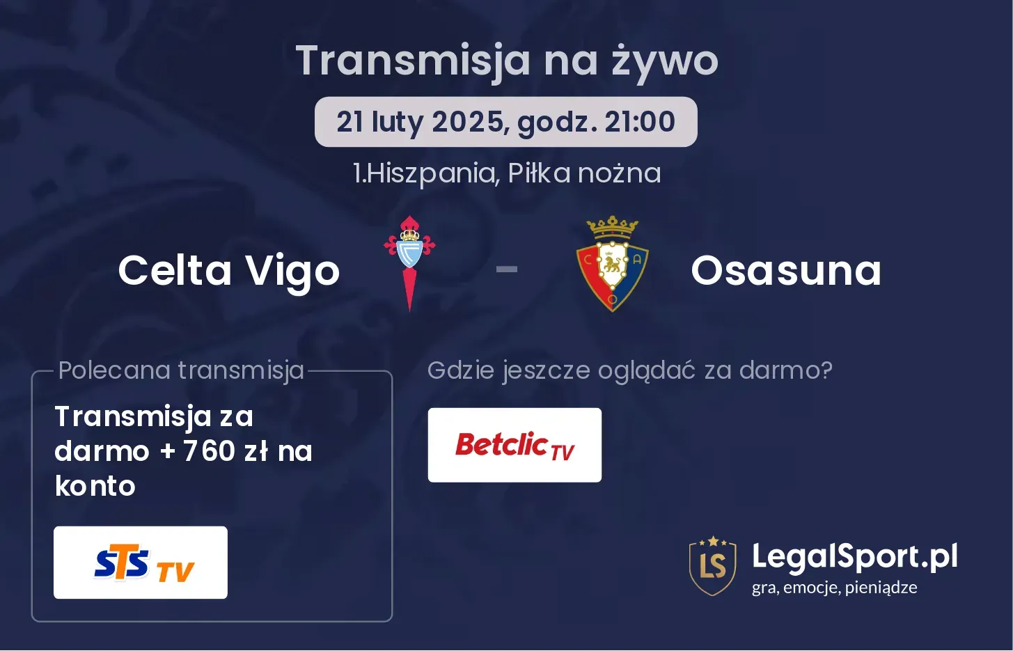 Celta Vigo - Osasuna gdzie oglądać?