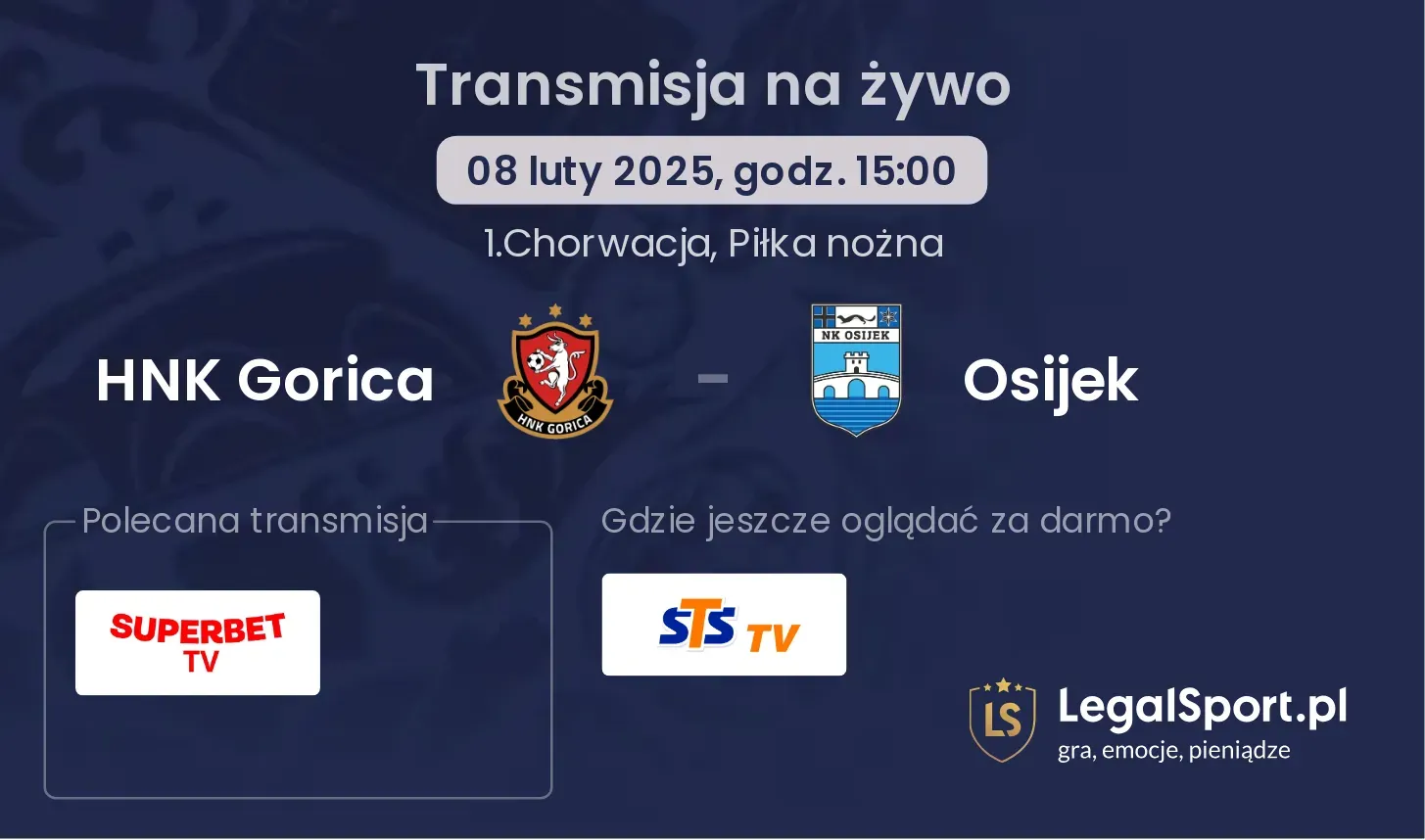 HNK Gorica - Osijek gdzie oglądać?