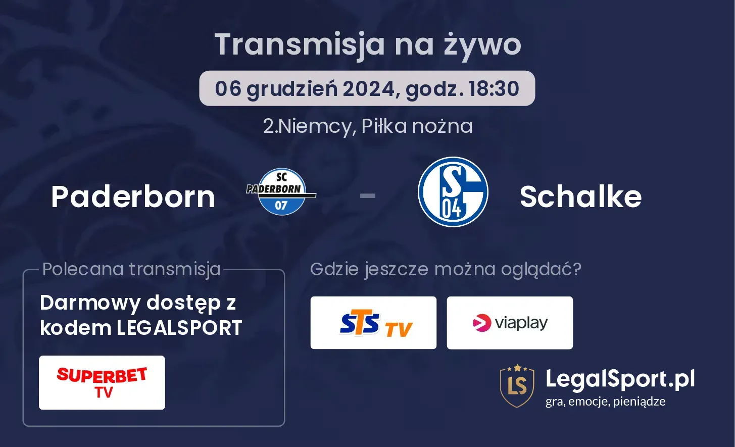 Paderborn - Schalke transmisja na żywo