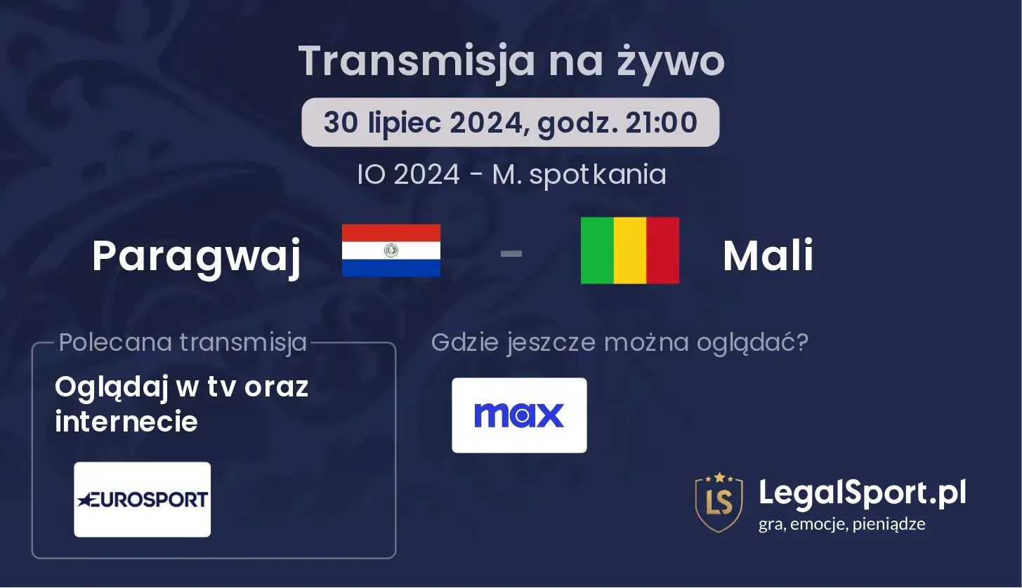 Paragwaj - Mali transmisja na żywo