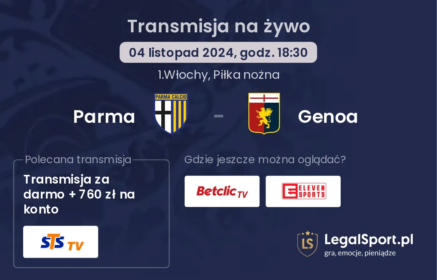 Parma - Genoa transmisja na żywo