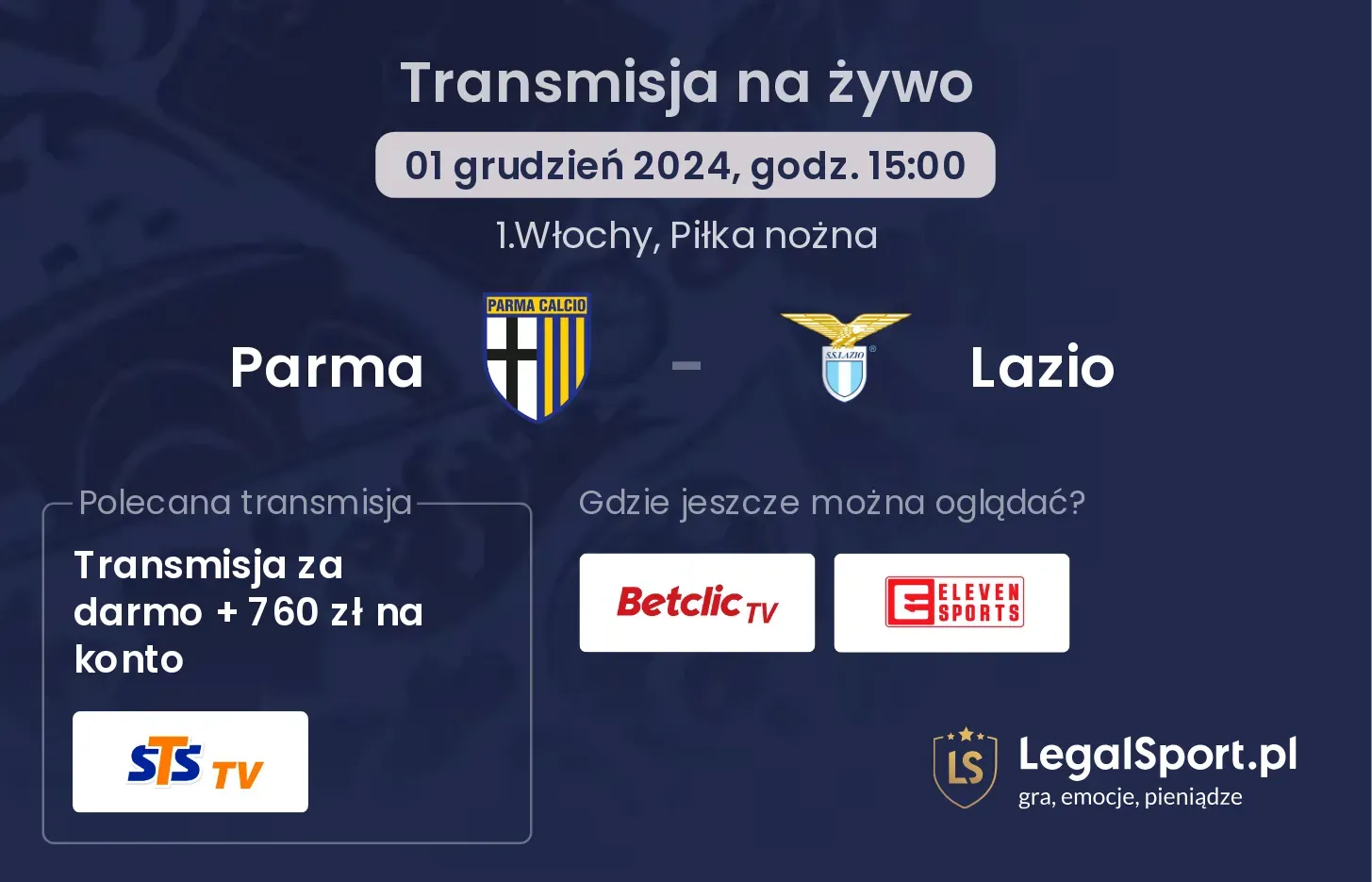 Parma - Lazio transmisja na żywo