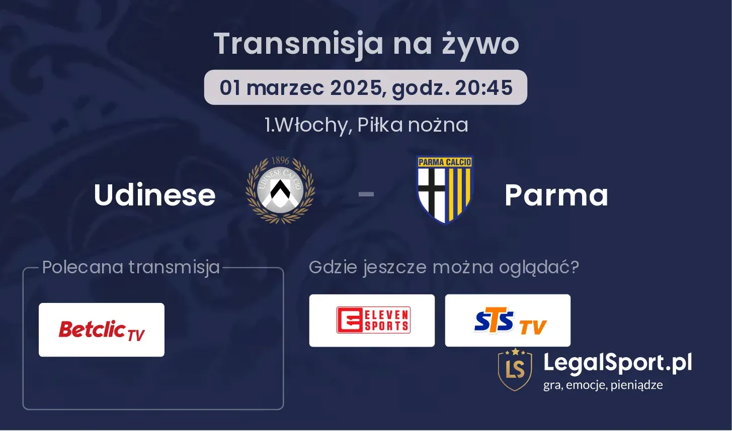 Udinese - Parma gdzie oglądać?