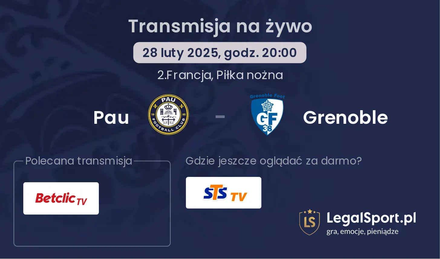 Pau - Grenoble transmisja na żywo