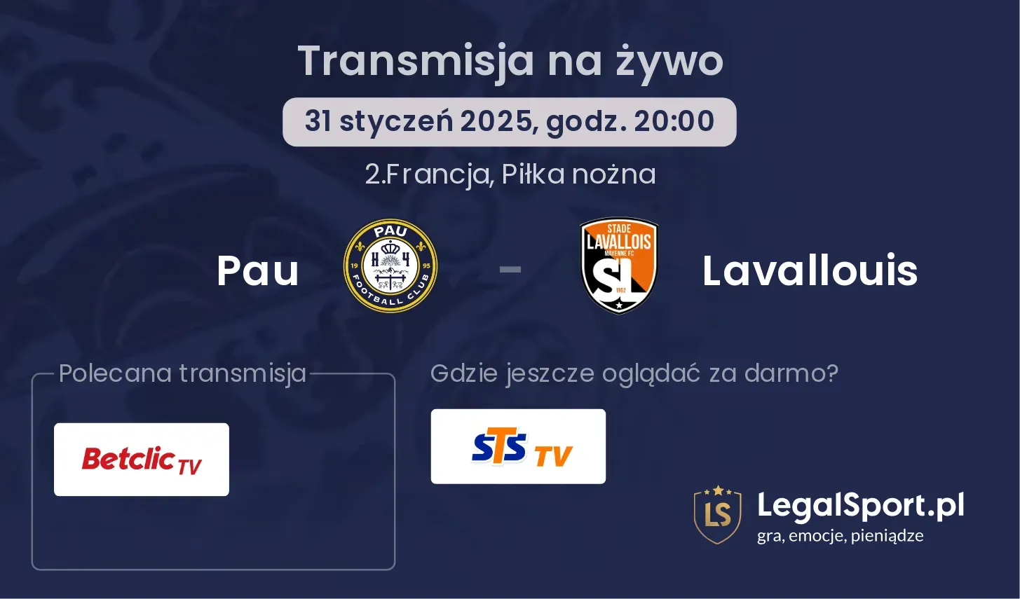 Pau - Lavallouis gdzie oglądać transmisję?