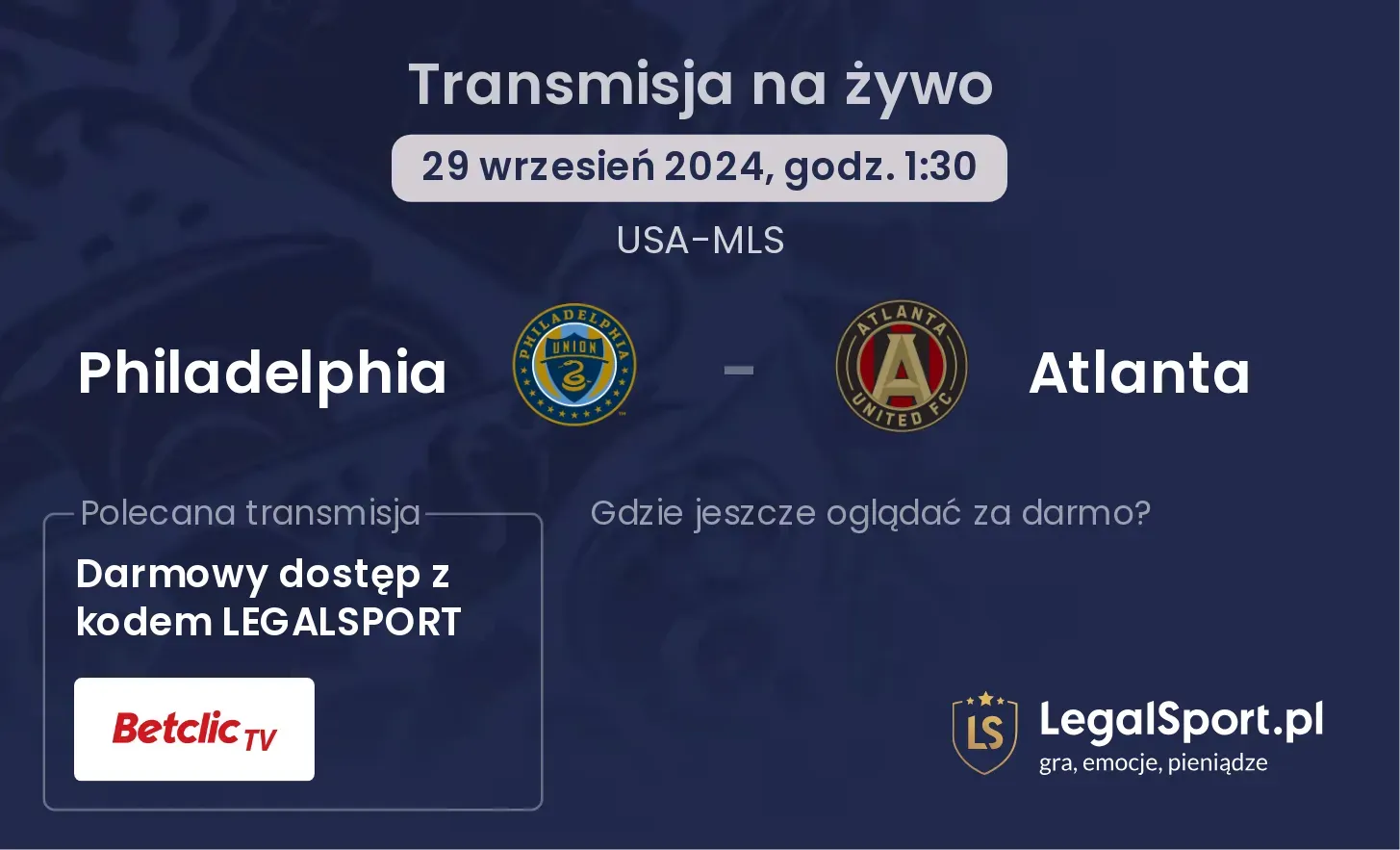 Philadelphia - Atlanta gdzie oglądać? 29.09, godz. 01:30