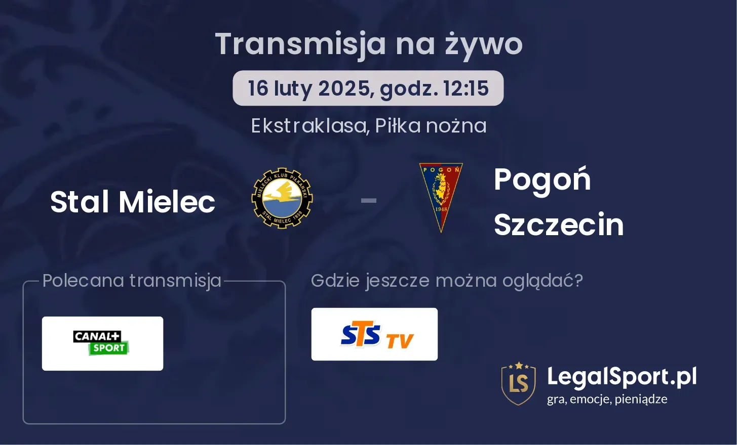 Stal Mielec - Pogoń Szczecin gdzie oglądać?