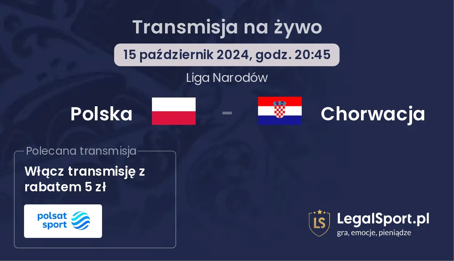 Polska - Chorwacja gdzie oglądać? 15.10, godz. 20:45