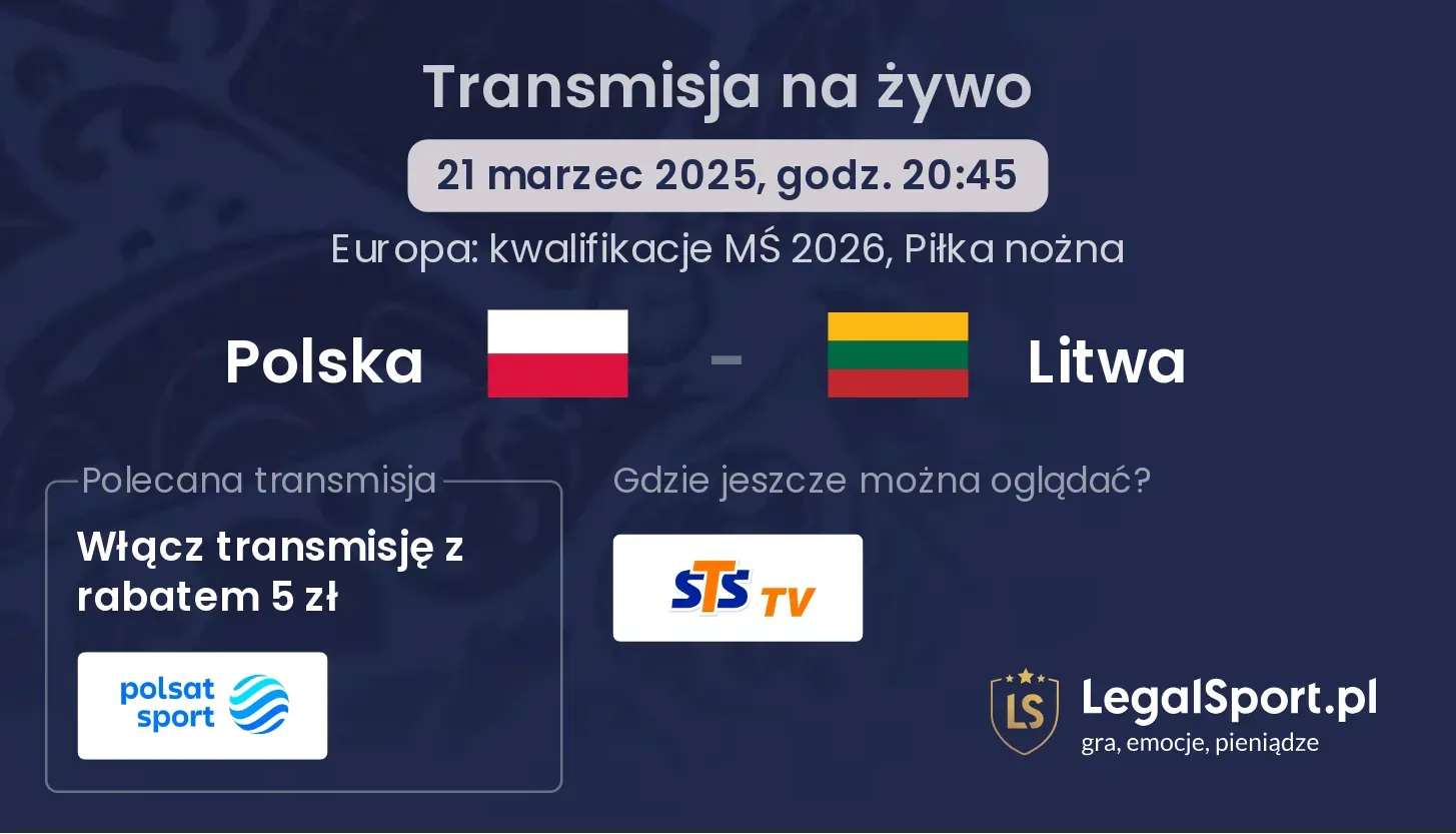 Polska - Litwa transmisja na żywo