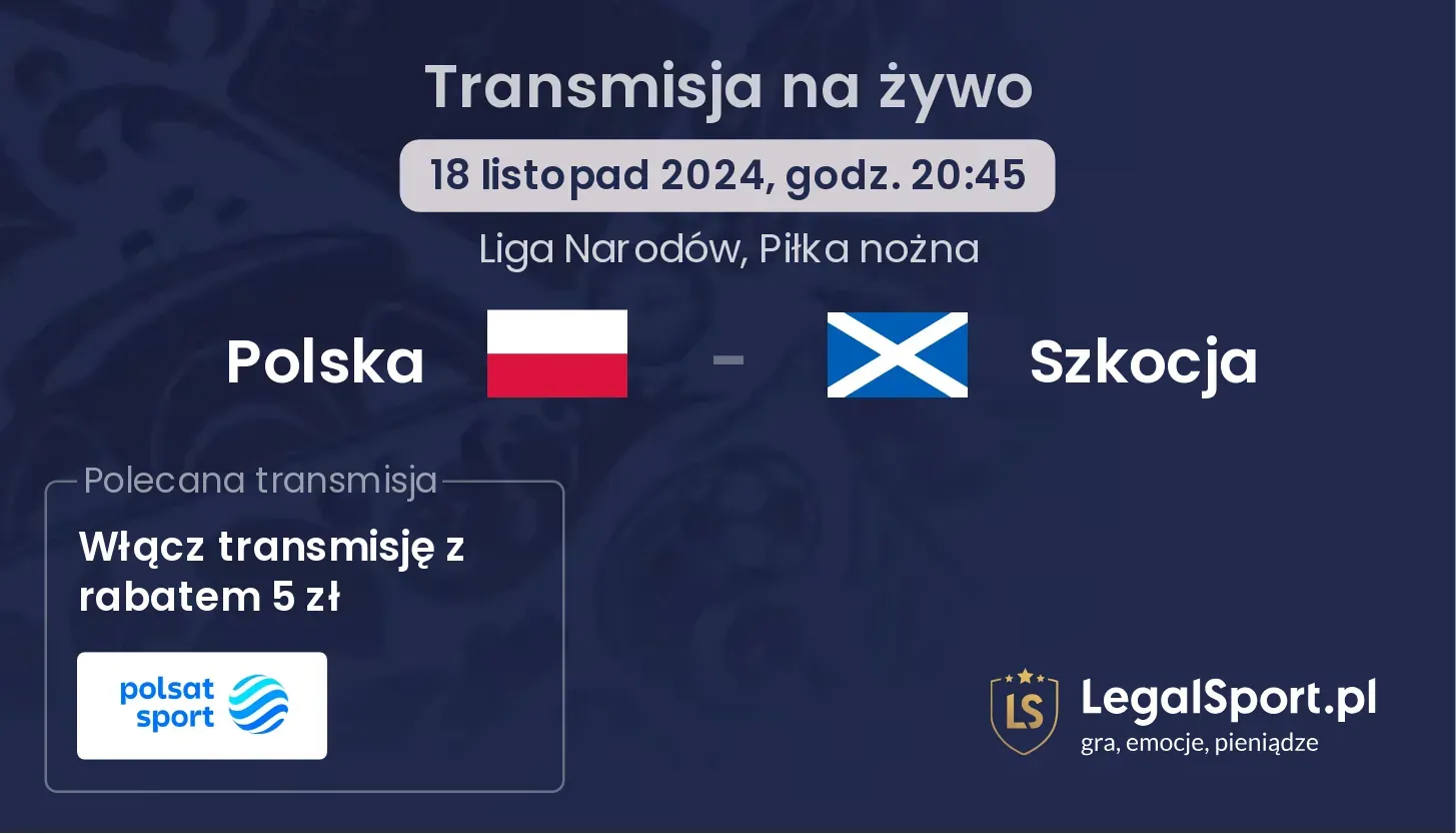 Polska - Szkocja gdzie oglądać? 18.11, godz. 20:45