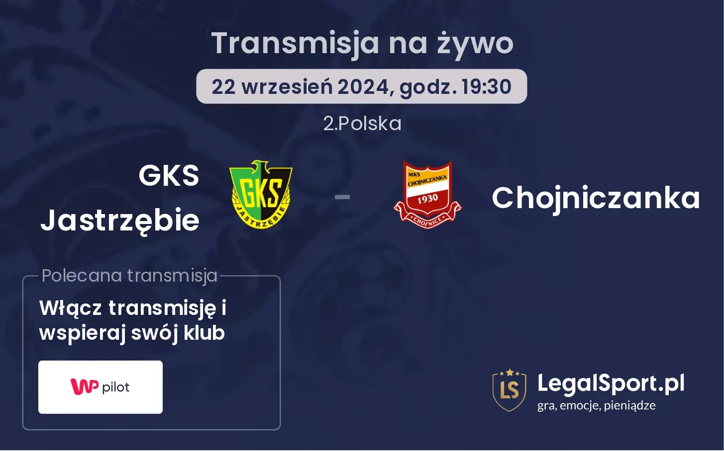 GKS Jastrzębie - Chojniczanka transmisja na żywo