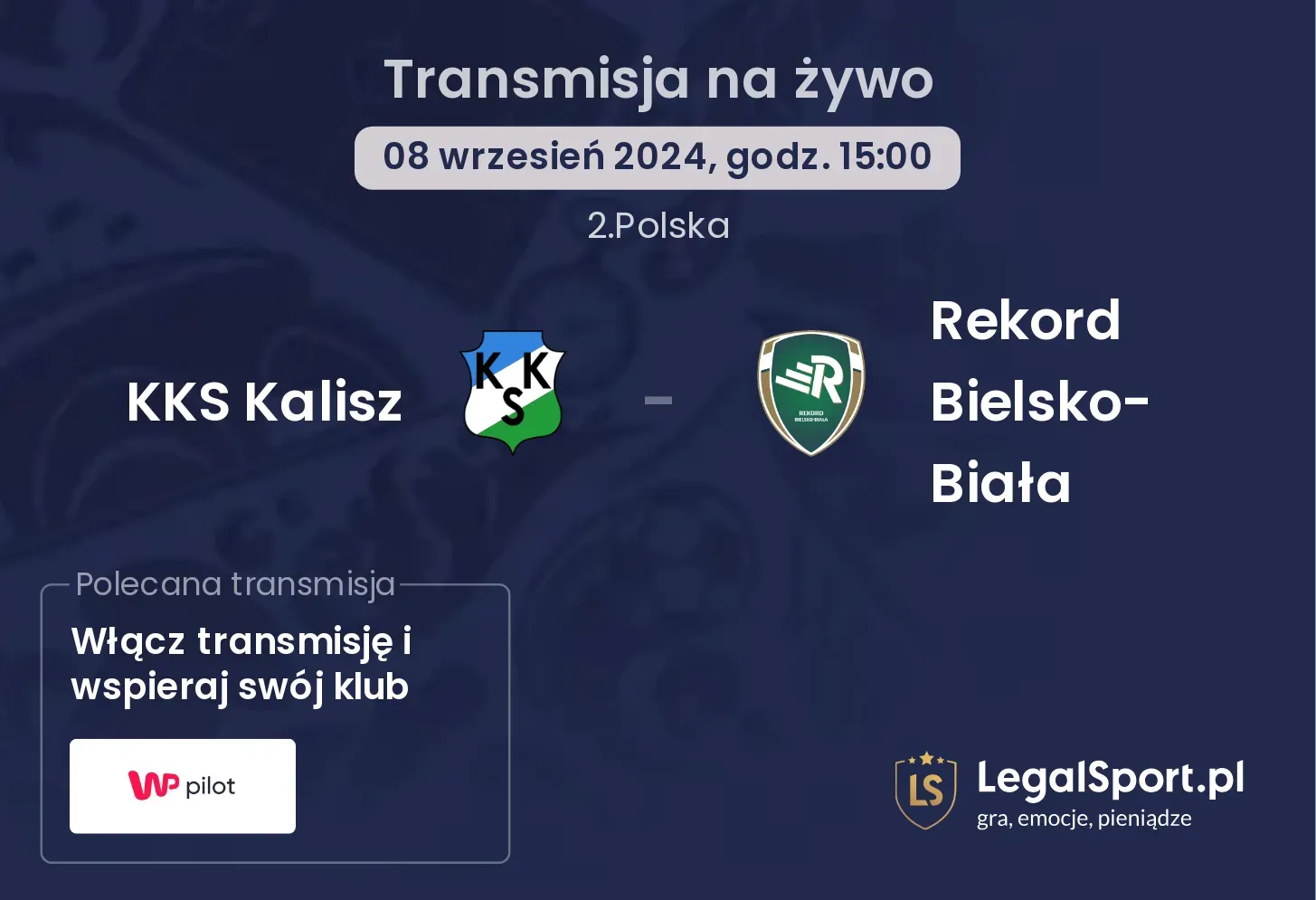 KKS Kalisz - Rekord Bielsko-Biała transmisja na żywo