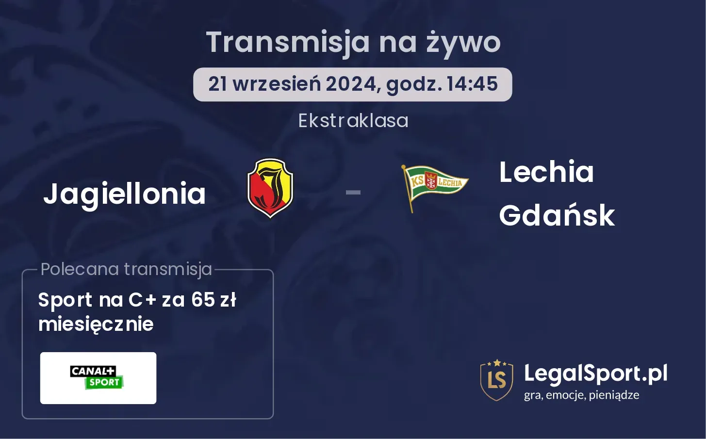 Jagiellonia - Lechia Gdańsk transmisja na żywo