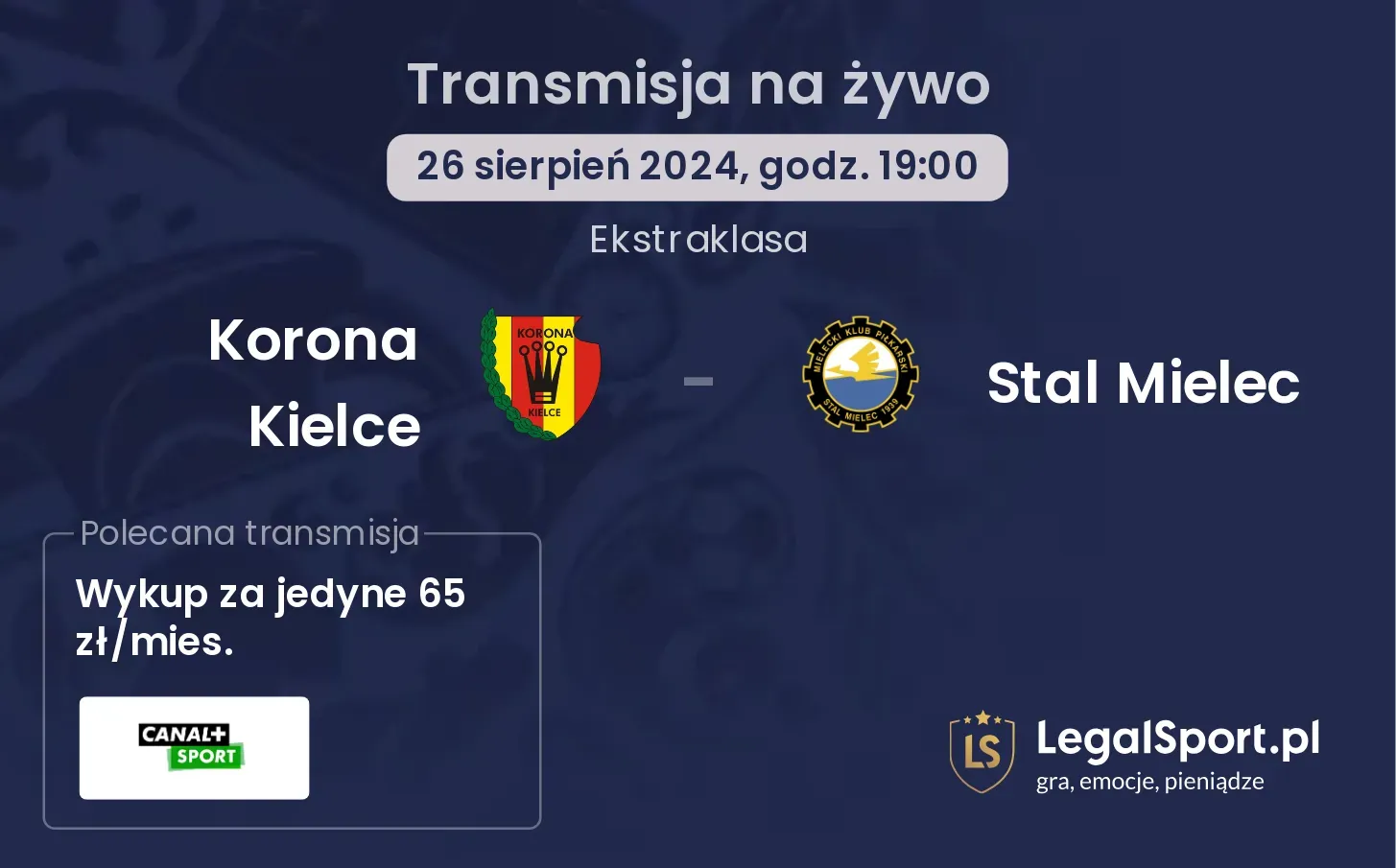 Korona Kielce - Stal Mielec transmisja na żywo