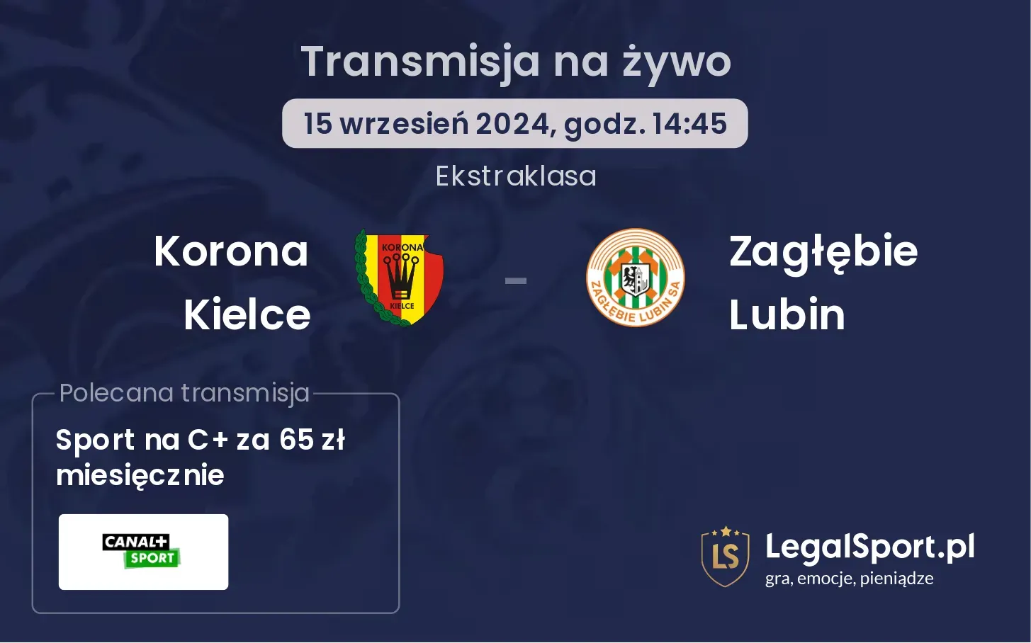 Korona Kielce - Zagłębie Lubin transmisja na żywo