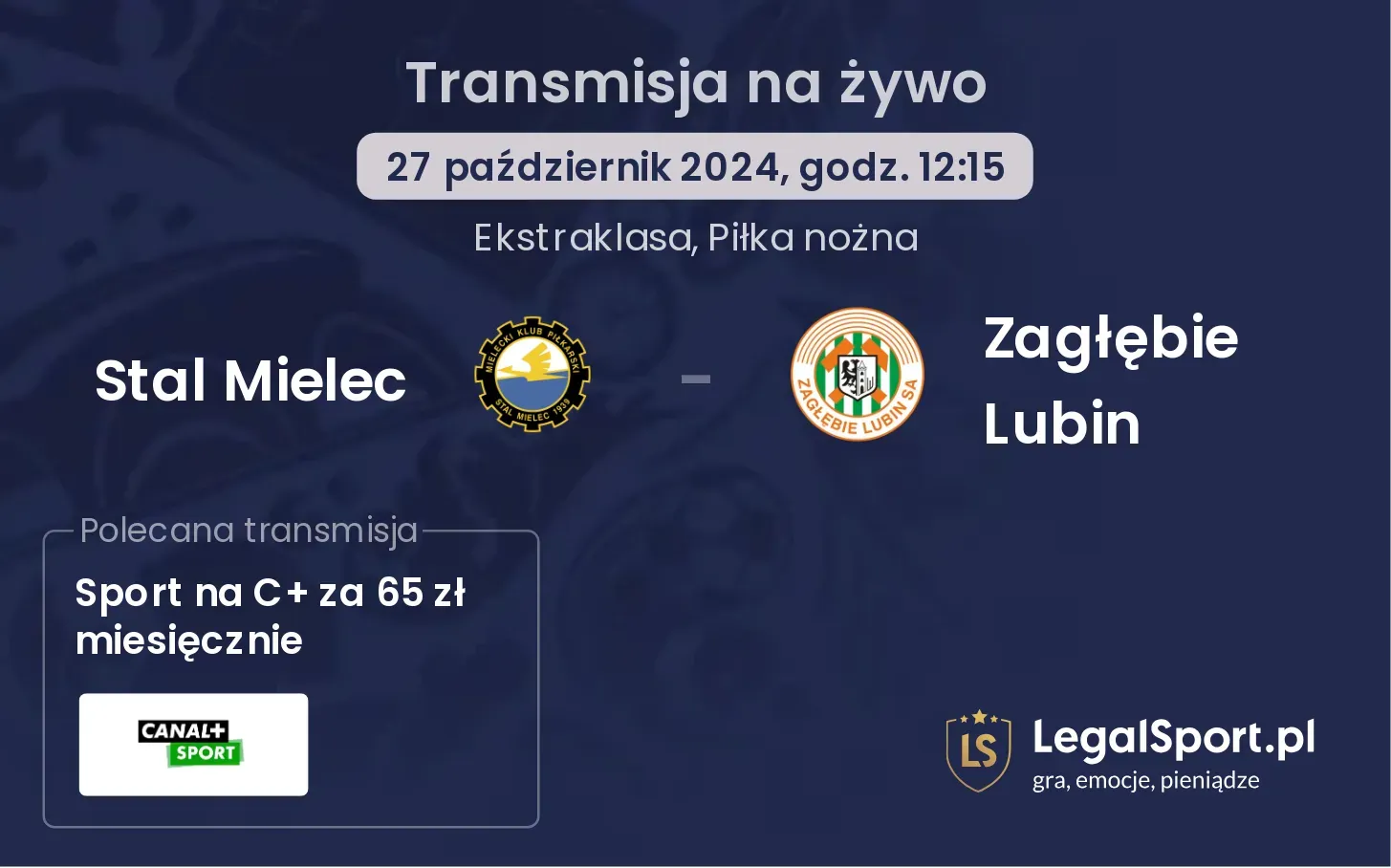 Stal Mielec - Zagłębie Lubin transmisja na żywo