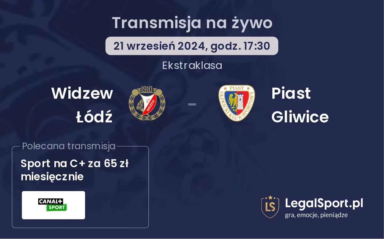 Widzew Łódź - Piast Gliwice transmisja na żywo