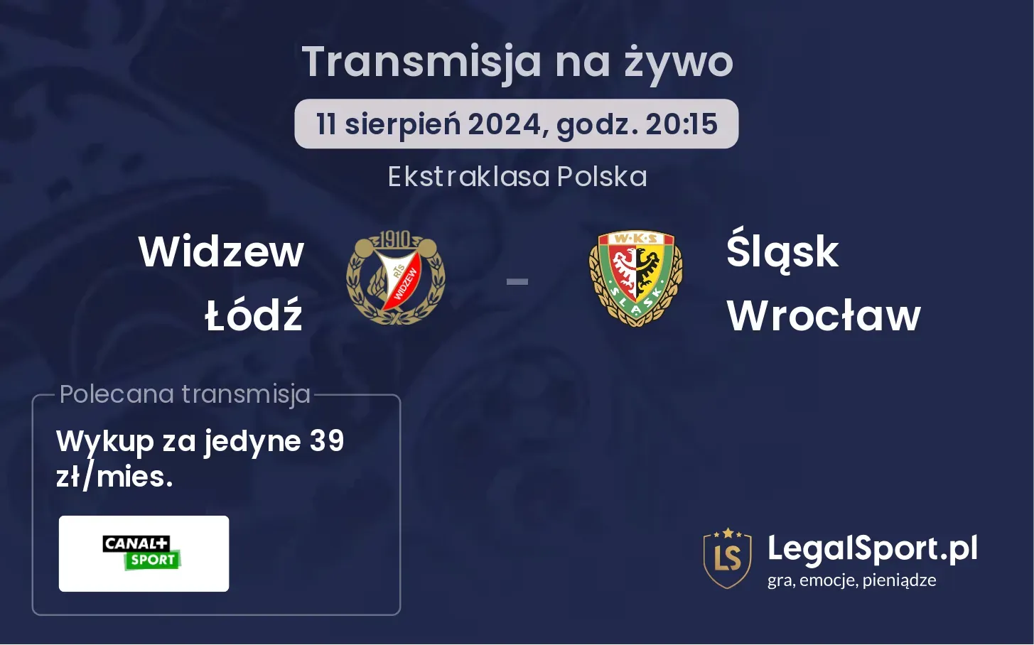 Widzew Łódź - Śląsk Wrocław transmisja na żywo