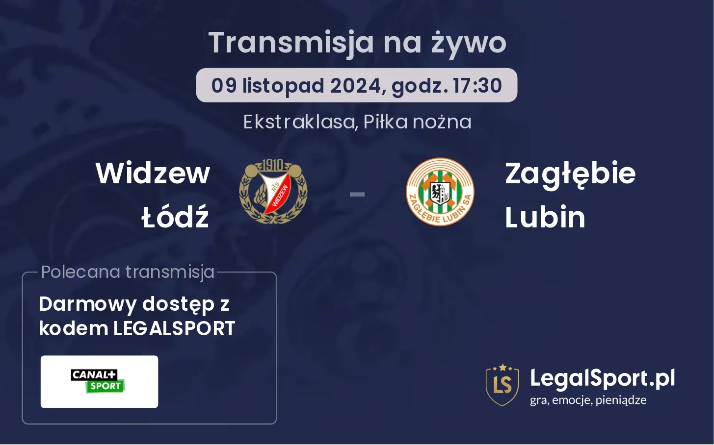 Widzew Łódź - Zagłębie Lubin transmisja na żywo