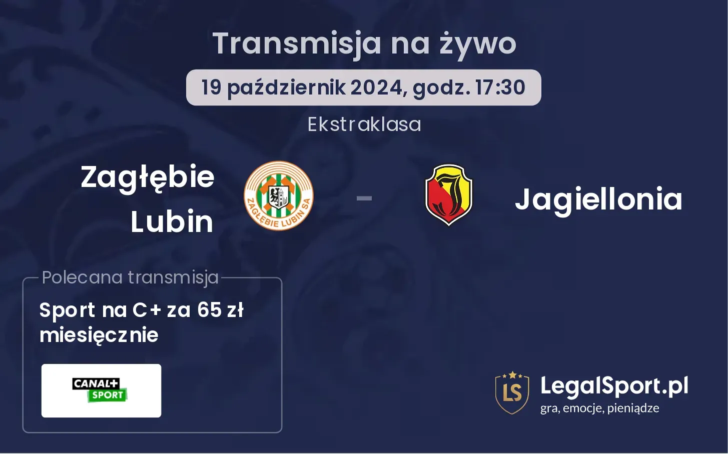 Zagłębie Lubin - Jagiellonia transmisja na żywo