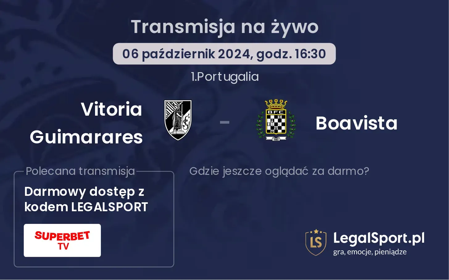 Vitoria Guimarares - Boavista transmisja na żywo