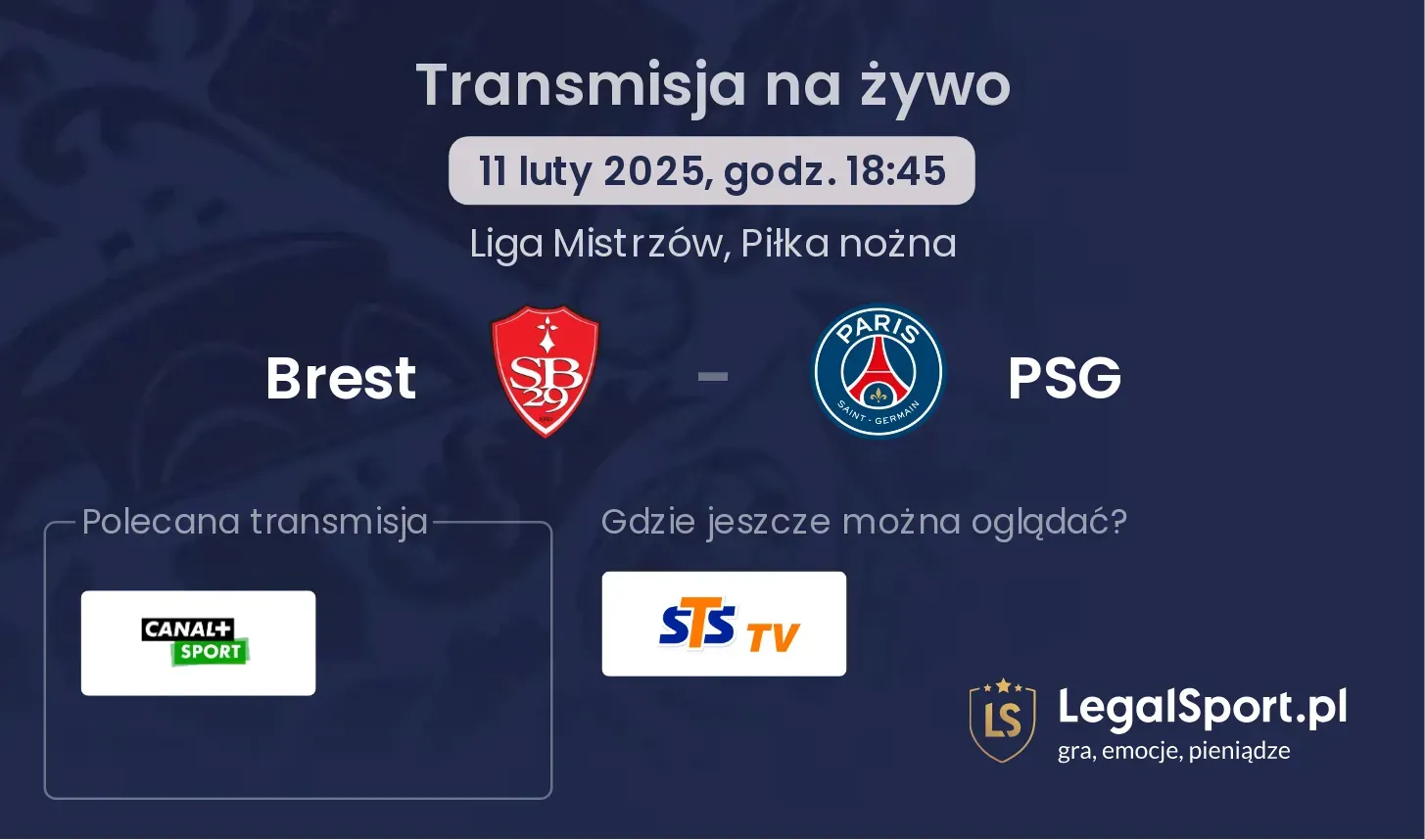 Brest - PSG gdzie oglądać?