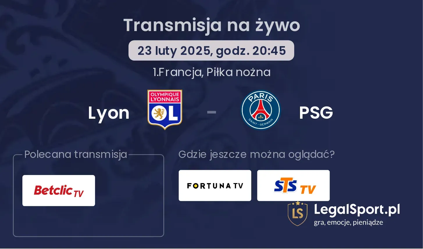 PSG - Lyon gdzie oglądać?