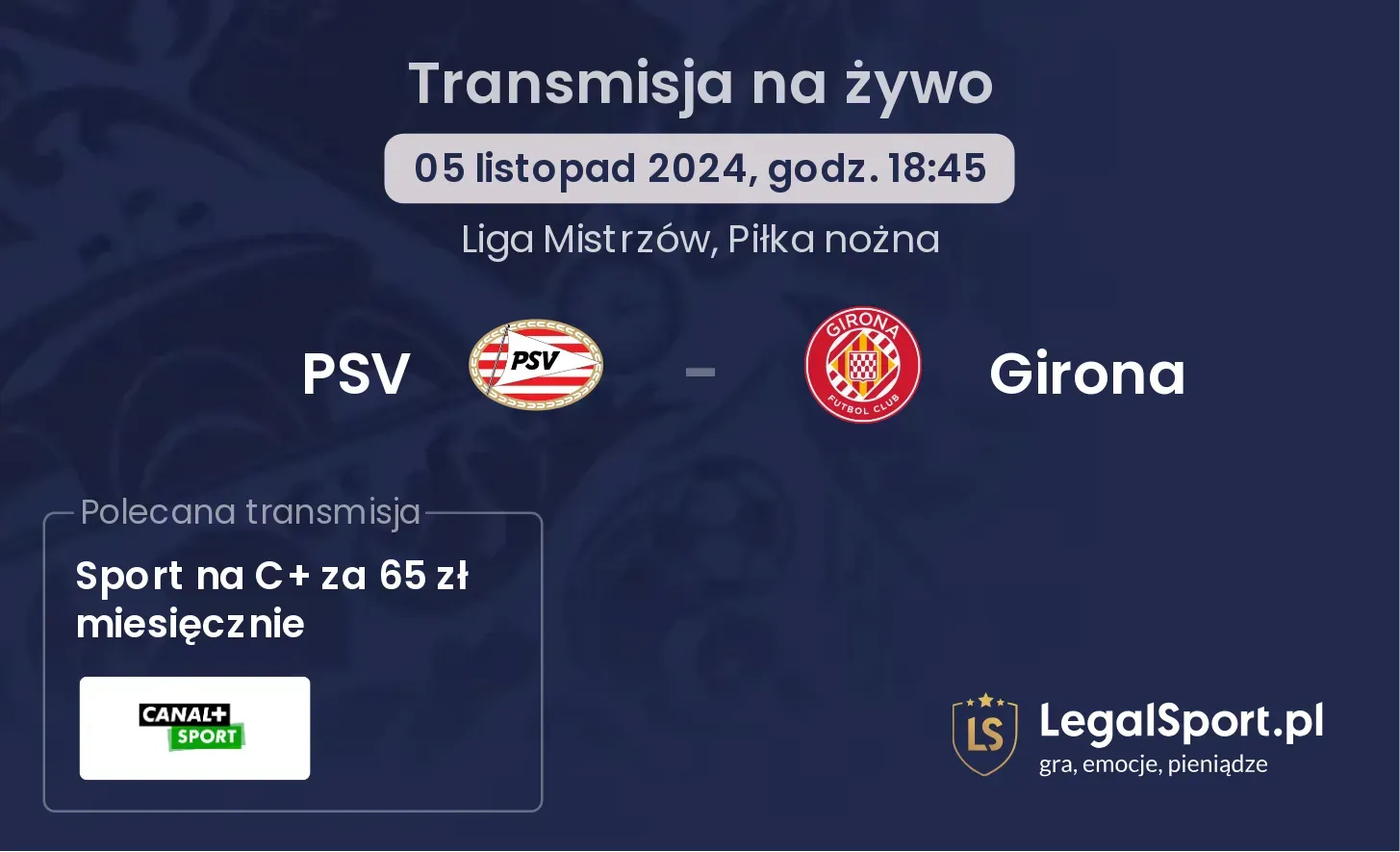 PSV - Girona transmisja na żywo