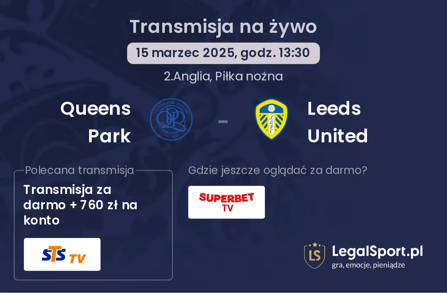 Queens Park - Leeds United transmisja na żywo