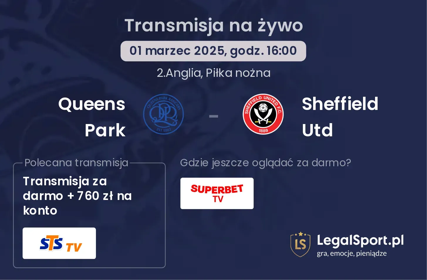 Queens Park - Sheffield Utd transmisja na żywo