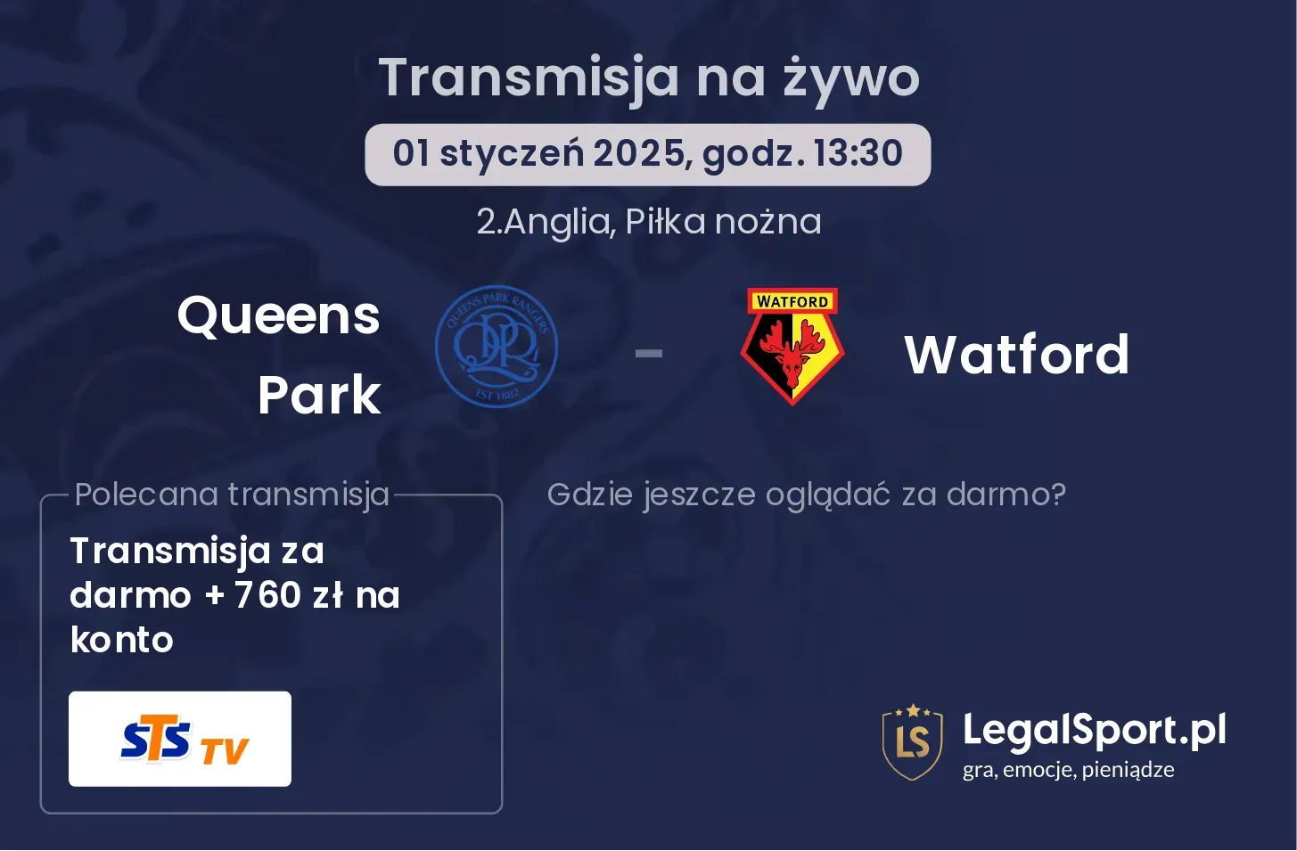 Queens Park - Watford transmisja na żywo