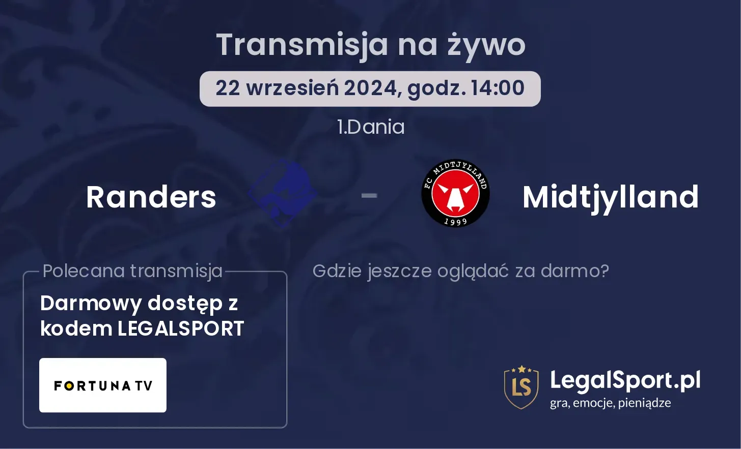 Randers - Midtjylland transmisja na żywo