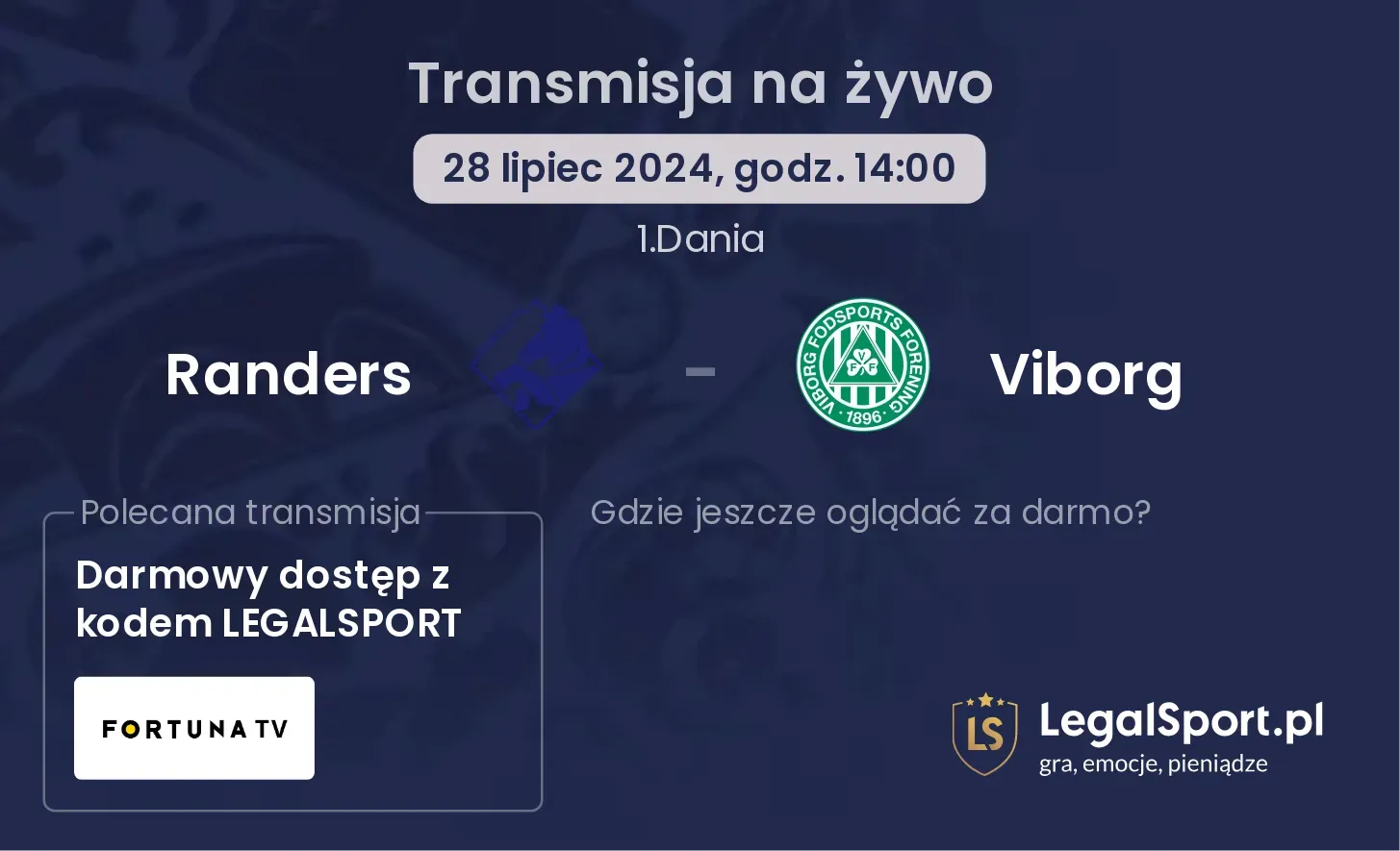 Randers - Viborg transmisja na żywo