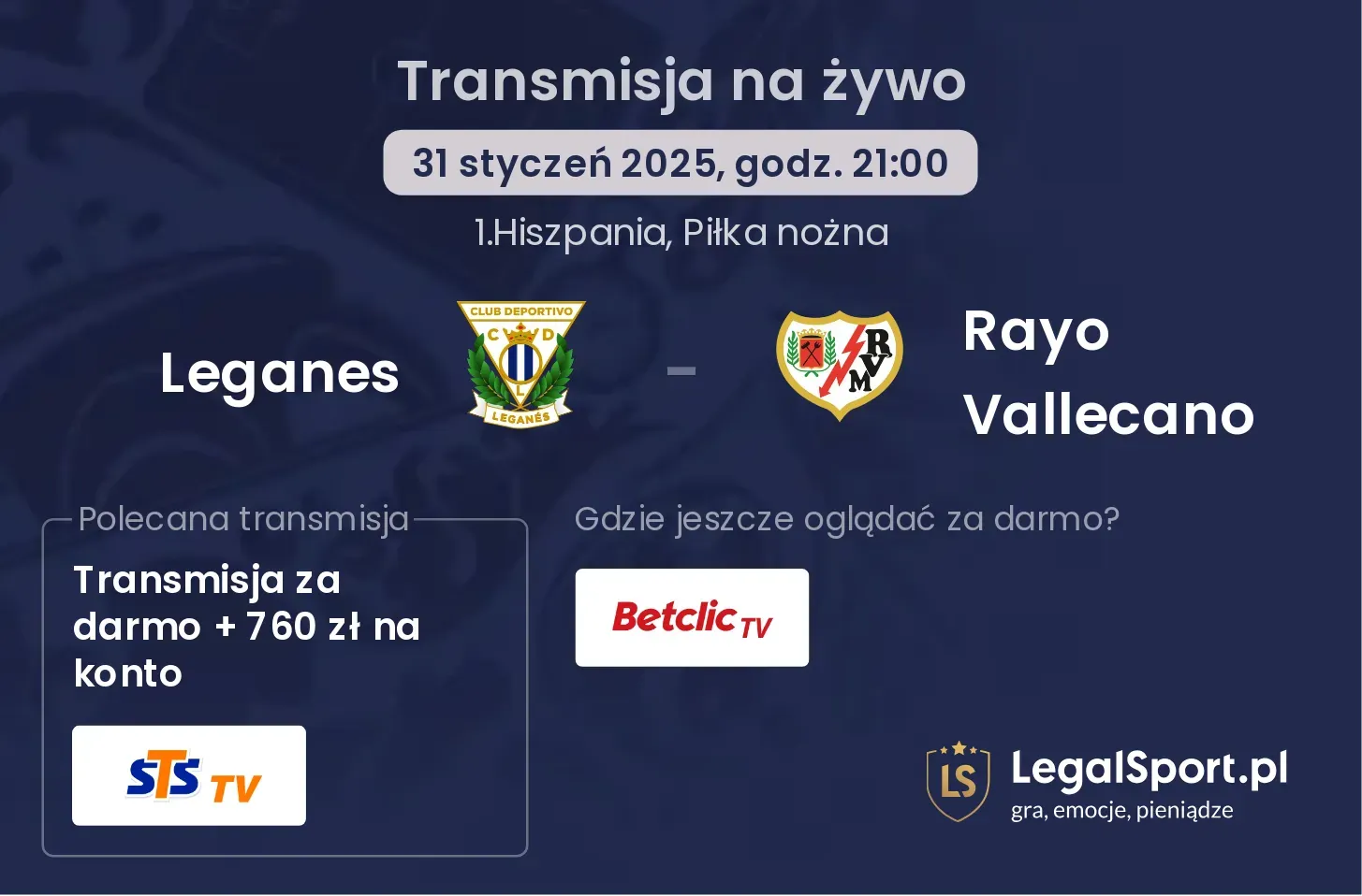 Leganes - Rayo Vallecano gdzie oglądać?