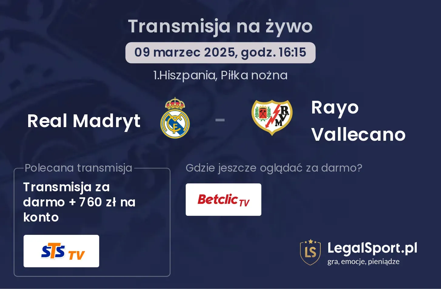 Rayo Vallecano - Real Madryt gdzie oglądać?