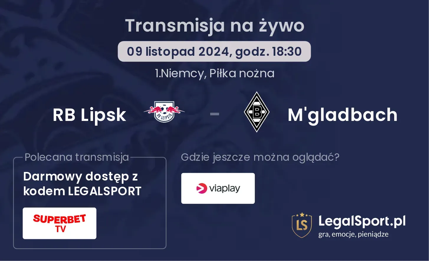 RB Lipsk - M'gladbach transmisja na żywo