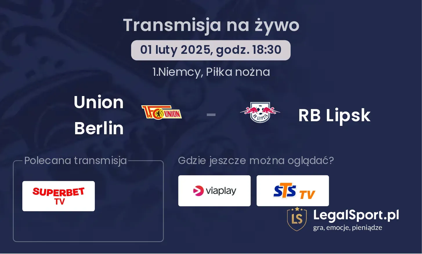 Union Berlin - RB Lipsk gdzie oglądać?