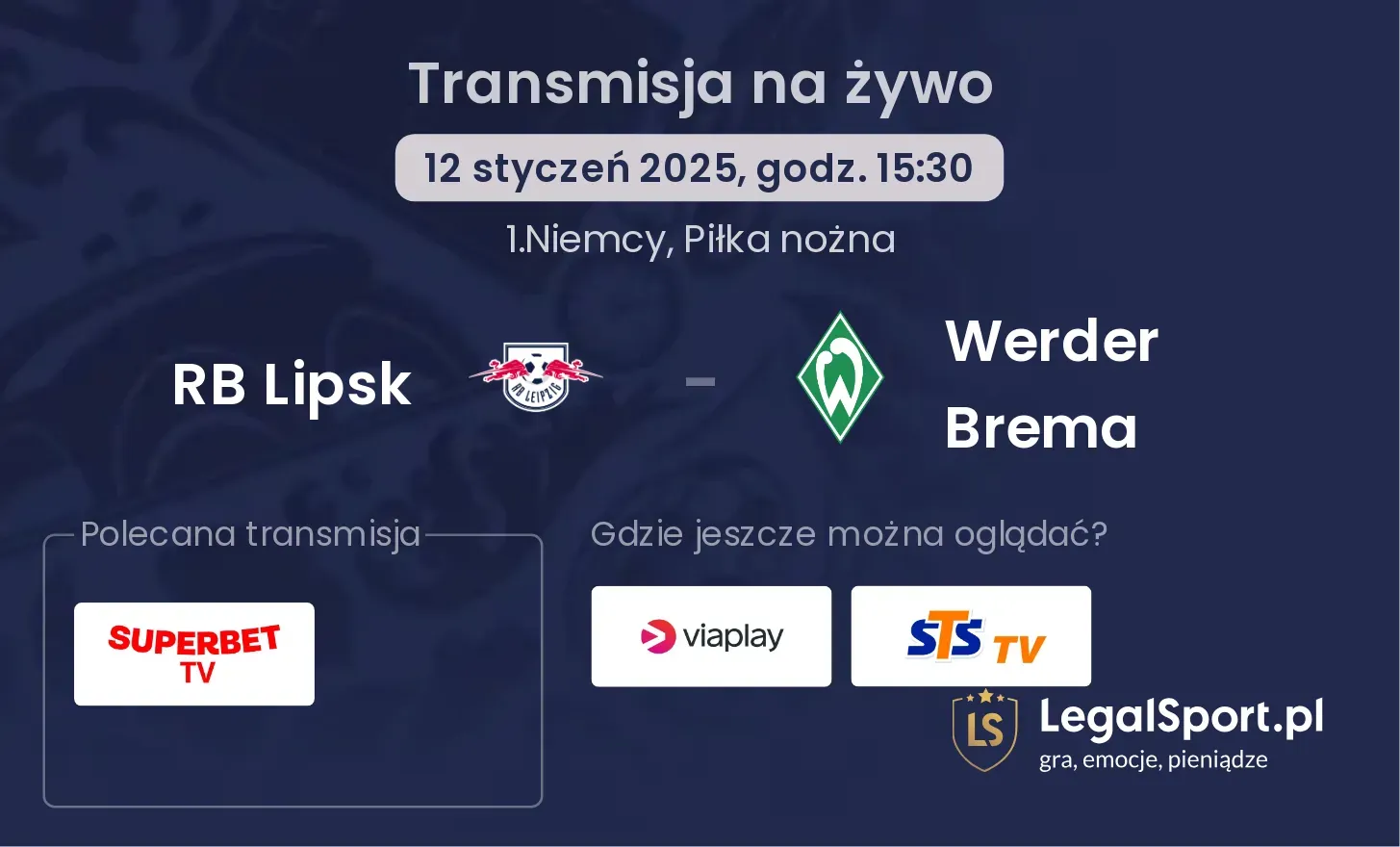 RB Lipsk - Werder Brema transmisja na żywo