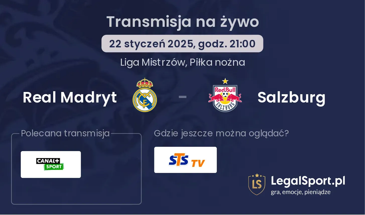 Real Madryt - Salzburg transmisja na żywo