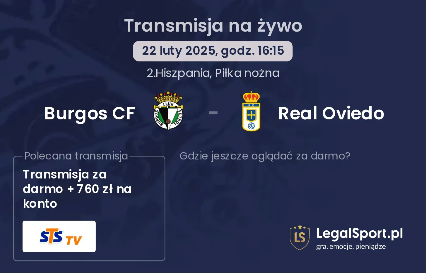 Real Oviedo - Burgos CF transmisja na żywo