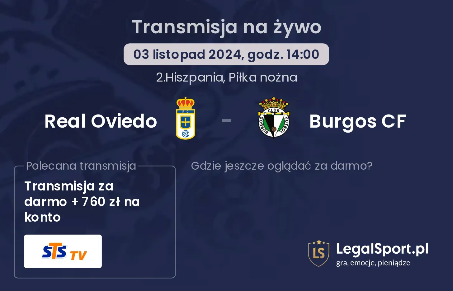 Real Oviedo - Burgos CF gdzie oglądać? 03.11, godz. 14:00