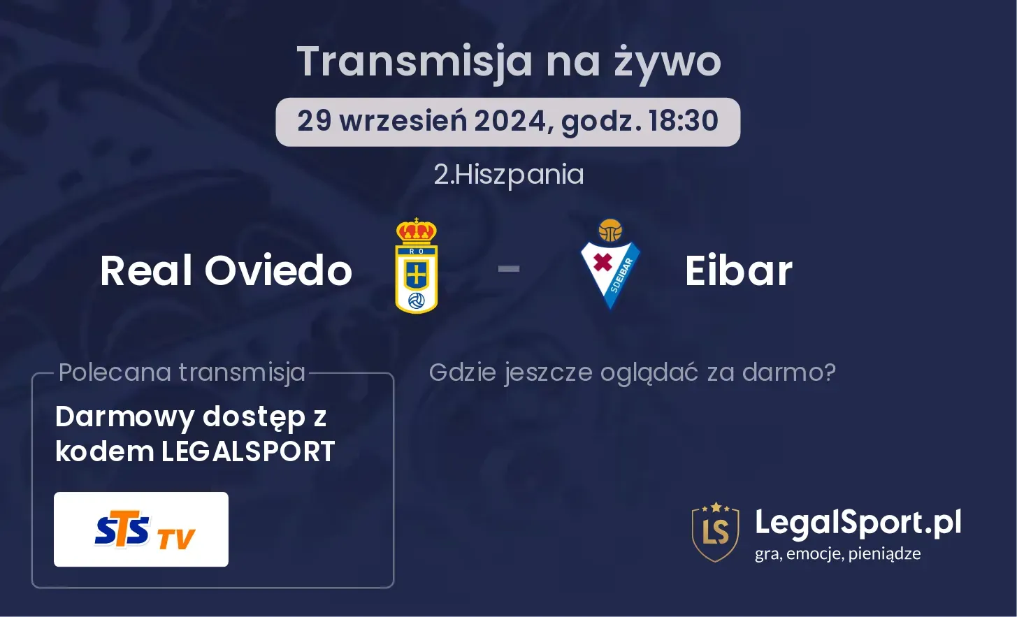 Real Oviedo - Eibar transmisja na żywo