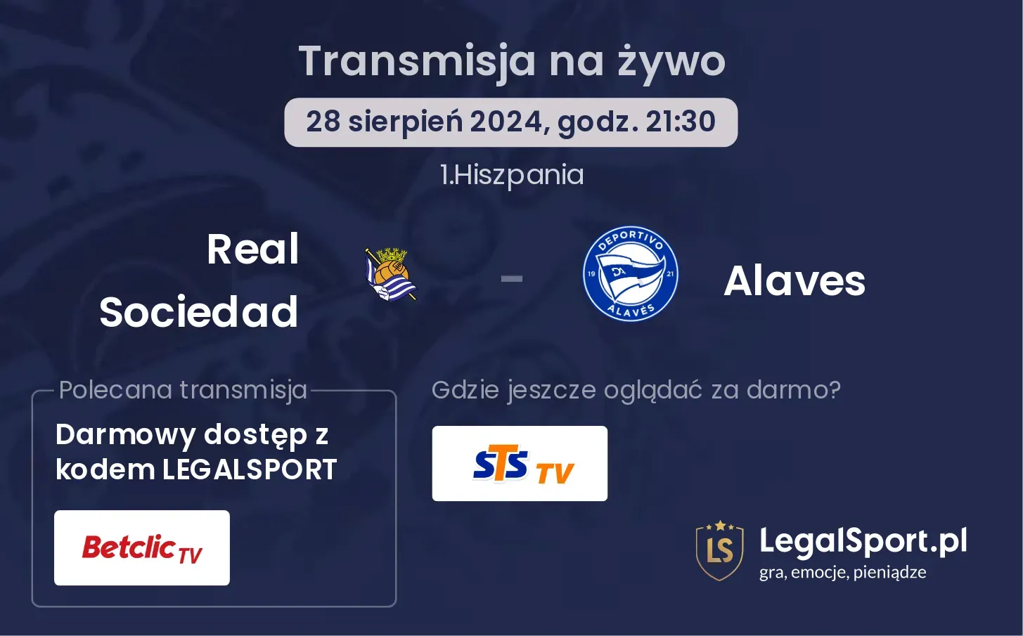 Real Sociedad - Alaves transmisja na żywo