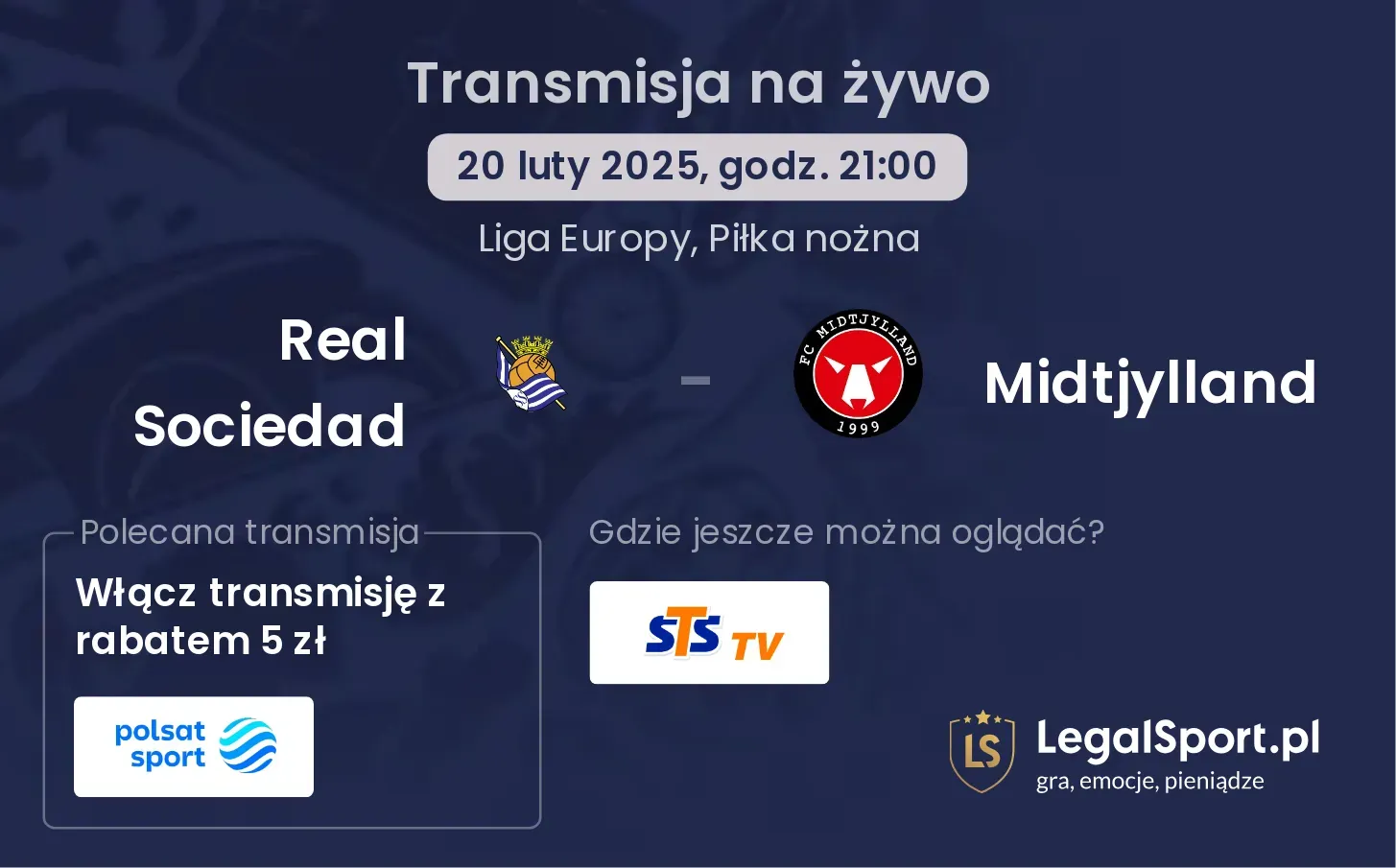 Real Sociedad - Midtjylland gdzie oglądać?