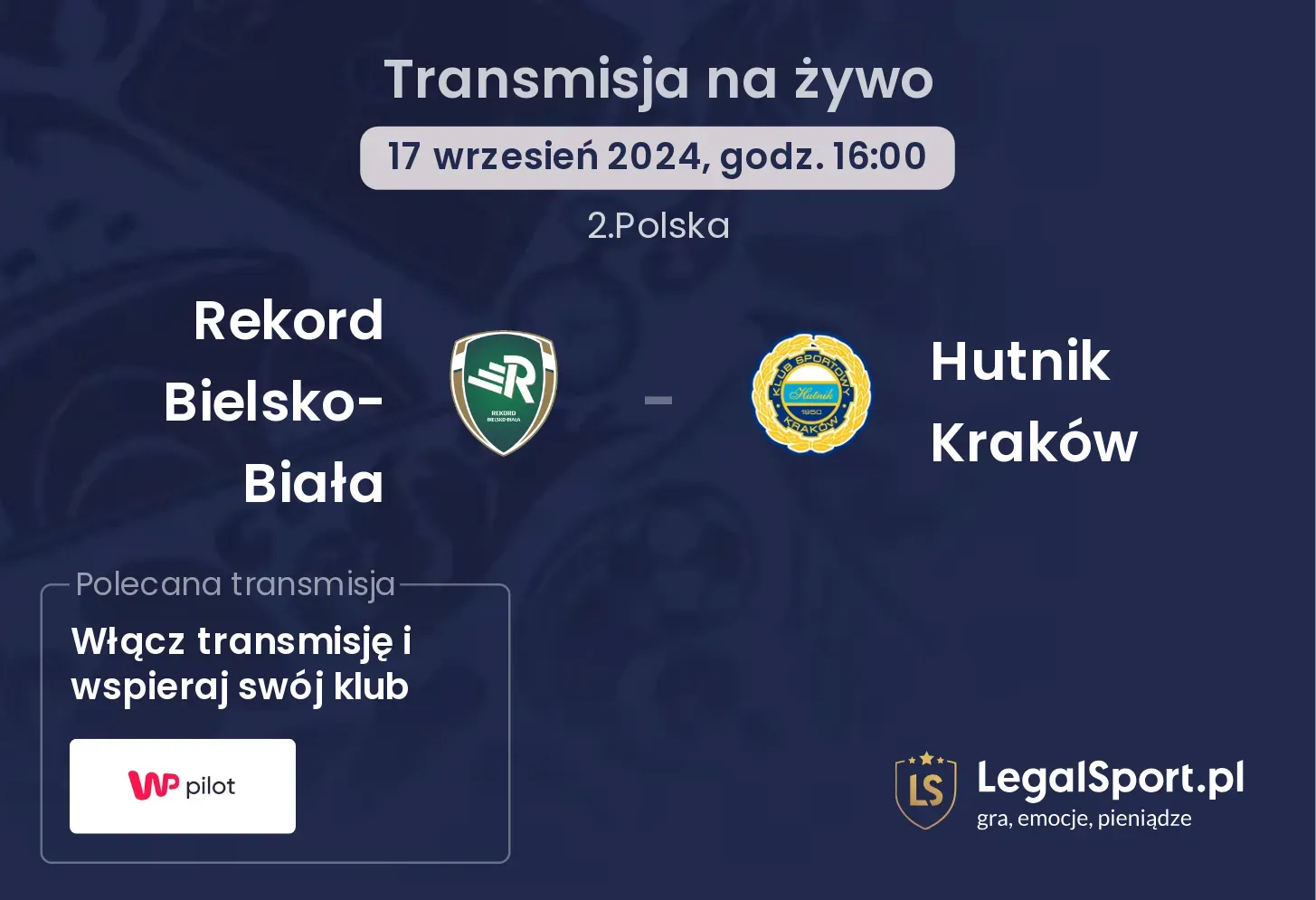 Rekord Bielsko-Biała - Hutnik Kraków transmisja na żywo