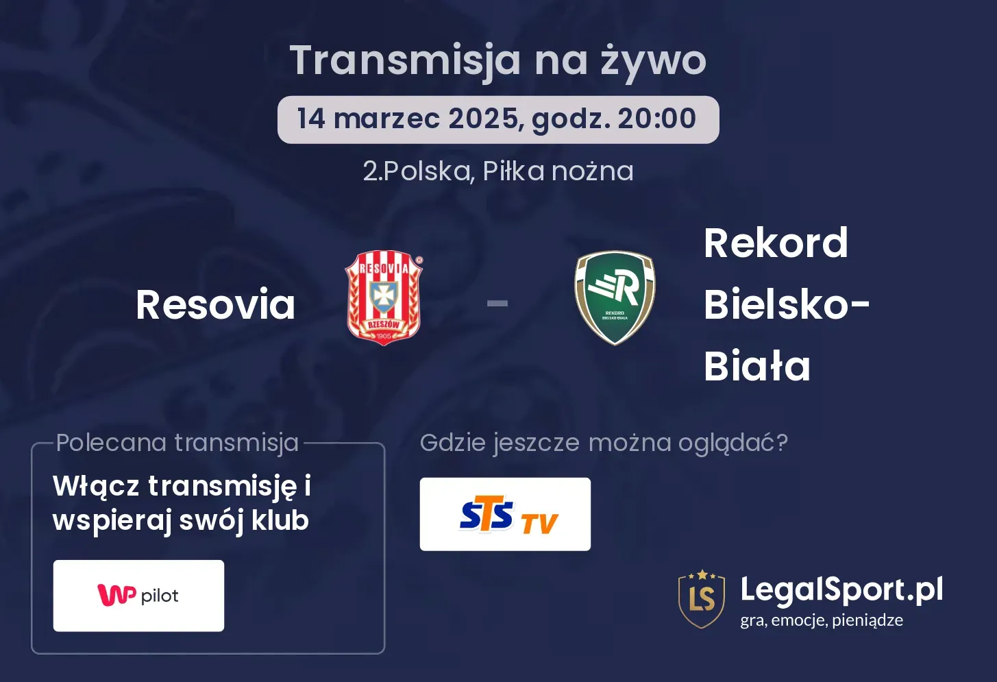 Resovia - Rekord Bielsko-Biała gdzie oglądać?