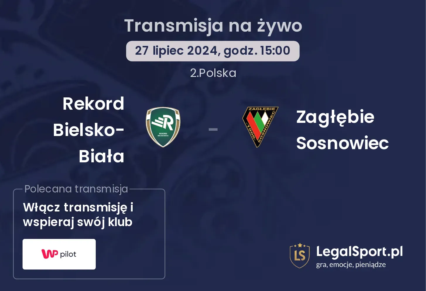 Rekord Bielsko-Biała - Zagłębie Sosnowiec transmisja na żywo