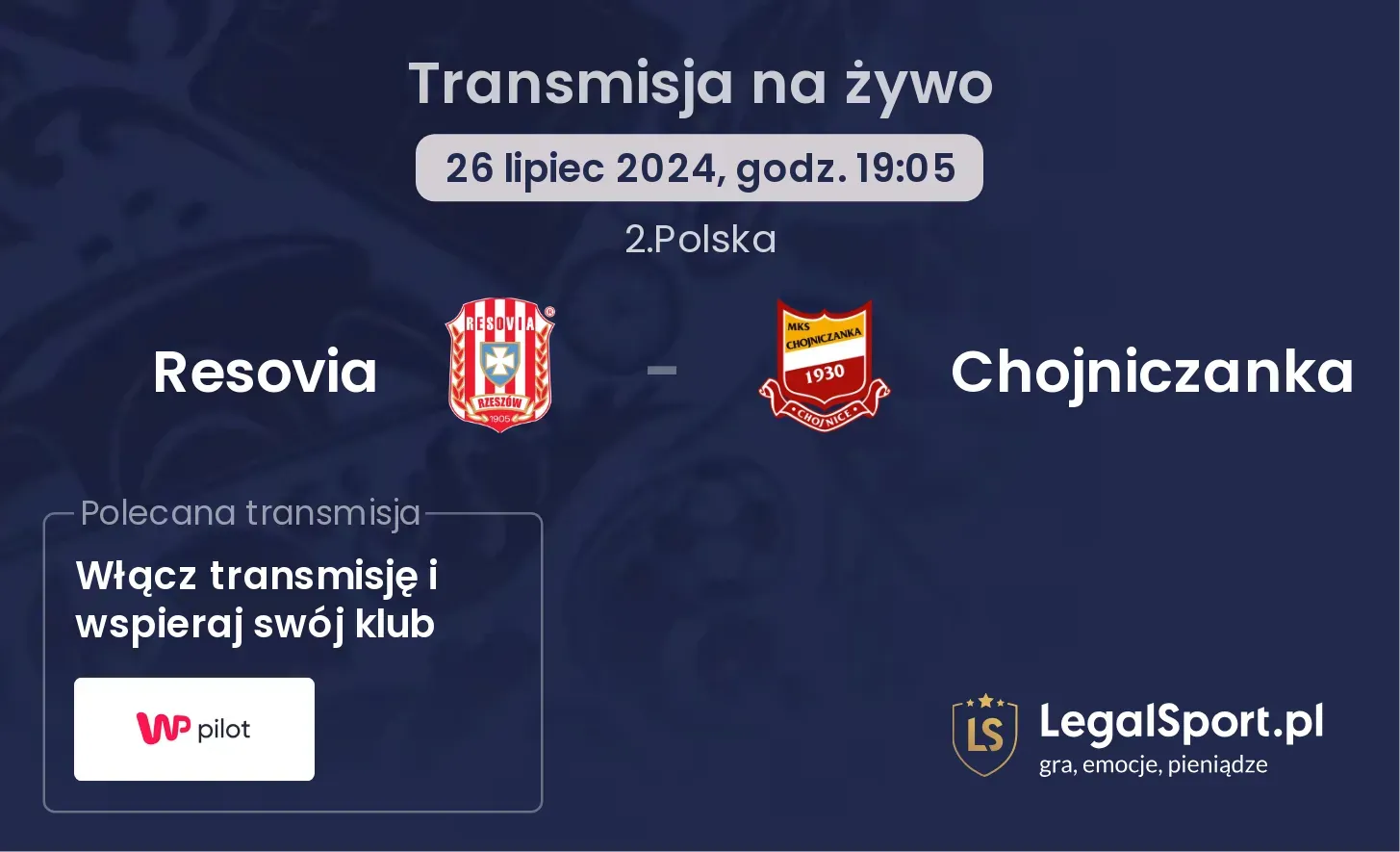 Resovia - Chojniczanka transmisja na żywo