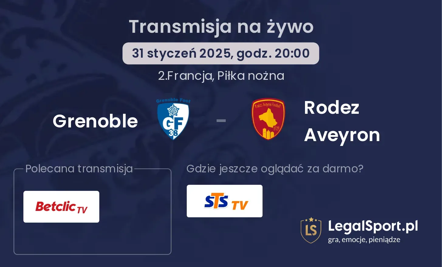 Grenoble - Rodez Aveyron gdzie oglądać?